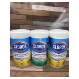 (Lot of 3) Clorox disinfecting wipes 75 count