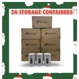 New 24pcs metal storage containers food