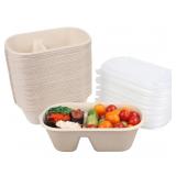 New 28 oz Disposable bowls with lids, 2