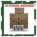 New 24pcs metal storage containers food storage