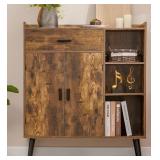 USIKEY Storage Cabinet with 1 Drawer 2 Doors 3