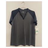 New Spyder Ladies Dri Fit Black Heather V Neck