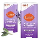 New 2 PCs Lume Deodorant Cream Stick - Underarms