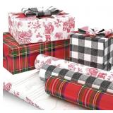 Hallmark Holiday Plaid Wrapping Paper with