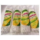 New 4-pack Libman 90 Cotton Deck Mop Refill