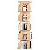 New Rotating Bookshelf Tower, 5 Tiers 360