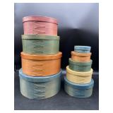 Wood Nesting Round Storage Boxes