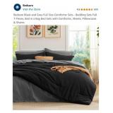 Bedsure Black and Grey Full Size Comforter Sets -