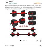 Adjustable Dumbbells Set 22LBS Free Weight Set