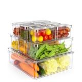 MXTIMWAN Fridge Organiser Set of 10, Fridge