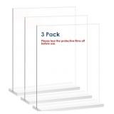 New newnewshow 8.5x11 Acrylic Sign Holder 3 Pack