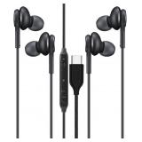 2 Packs USB C Headphones for Samsung Galaxy S23