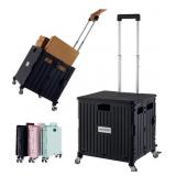 Folding Utility Cart Portable Rolling Crate