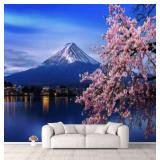 New 3D Wallpaper Mountain Cherry Blossoms Spring