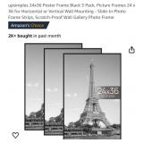 upsimples 24x36 Poster Frame Black 3 Pack,