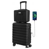 AnyZip 21" Carry On Luggage and 14" Mini Cosmetic