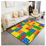 New Colorful Building Blocks Area Rugs