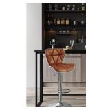 **Read Yaheetech Bar Stool, PU Leather Swivel Bar