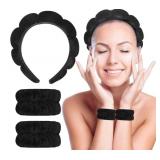 Pack of 2 3 PCS Spa Headband and Wristband Set