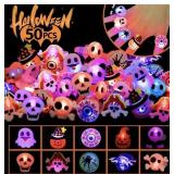 New Ouddy Life 50Pcs Halloween Light up Rings for