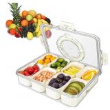 New Divided Serving Tray with Lid and Handle -