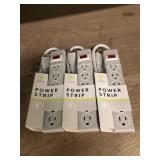 New Lot of Outlet Power Strips - 6 Ports-white.