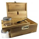 New Large wooden Box with Combination Lock