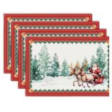 New lot of 6. Christmas Santa Sled Elk Forest