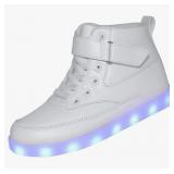 New Size 7/8 Youth Kids LED Light up Shoes USB