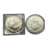 1998 and 1987 American Silver Eagles