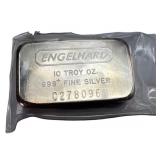 Englehard 10 ozt .999 fine Silver bar #C278096