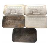 (5) Engelhard 1 ozt .999 fine Silver bars