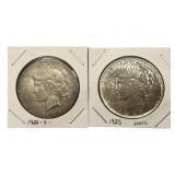 1922s and 1923 Peace Silver Dollars