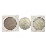 (3) 1921 S Morgan Silver Dollars