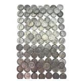 $10.00 face Roosevelt Silver Dimes, (100) Dimes.