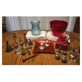 Vases, candlesticks, bells