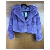 New Forever 21+ Purple Fur Coat Size OX