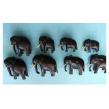 HERD OF EBONY ELEPHANTS