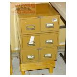 3 Two Drawer File Drawers W/ Wooden Base.