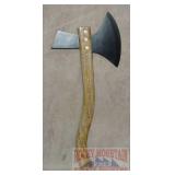 Neat Vintage Style Broad Axe W/ Wood Handle.