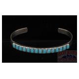 Sterling Silver & Turquoise Cuff Bracelet.