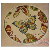 Round Butterfly Accent Rug.