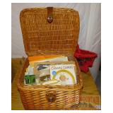 Large Basket W/ Sewing Kits & More.