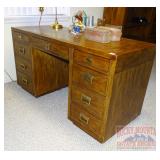 7 Drawer Drexel Knee Hole Desk.