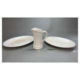 Hans Laughlin Platters with Porcelain Kettle