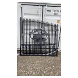 New 14Ft. Bi-Parting Wrought Iron Gate - Cow