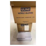 Case Uline Nitrile Gloves Size Small 20 Packs/Case