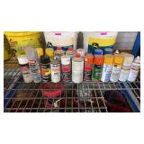 Lot of Paint, Lubricant, Primer Spray Cans