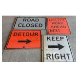 Road Work Signs(Wood)