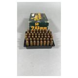 7.63 mm Interarms Pistol Cartridges, 50 Rounds